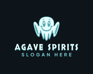  Cute Spooky Ghost logo design