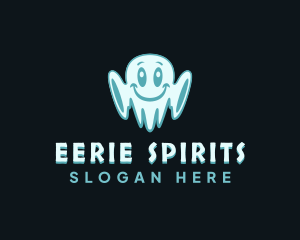  Cute Spooky Ghost logo design