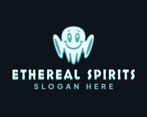  Cute Spooky Ghost logo design