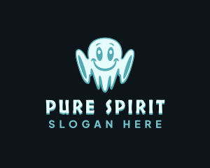  Cute Spooky Ghost logo design