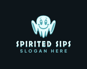  Cute Spooky Ghost logo design