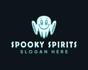  Cute Spooky Ghost logo design