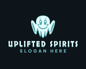  Cute Spooky Ghost logo design