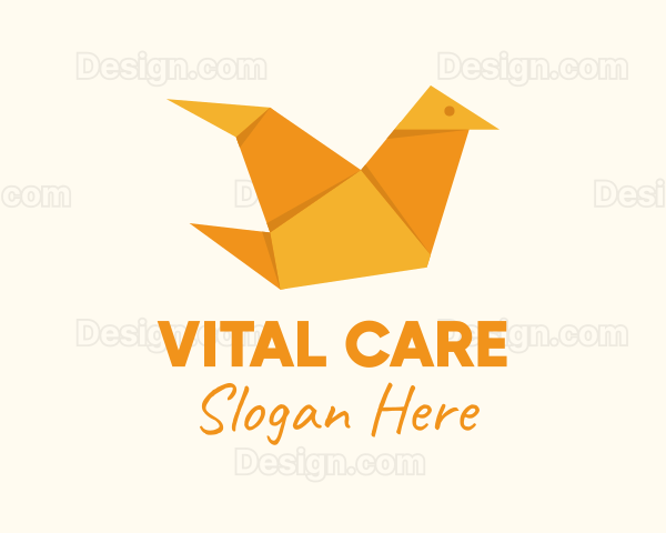 Orange Paper Crane Logo