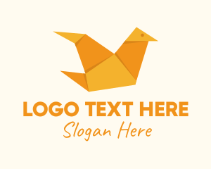 Orange Paper Crane Logo