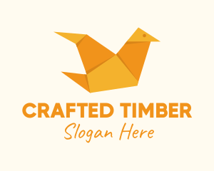 Orange Paper Crane logo design