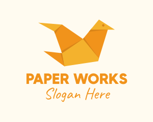 Orange Paper Crane logo