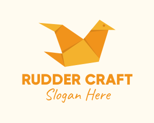 Orange Paper Crane logo design