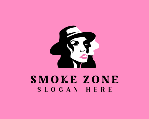 Woman Smoke Fashion logo design