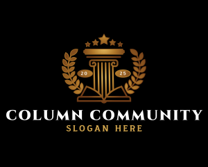 University Column Wreath logo