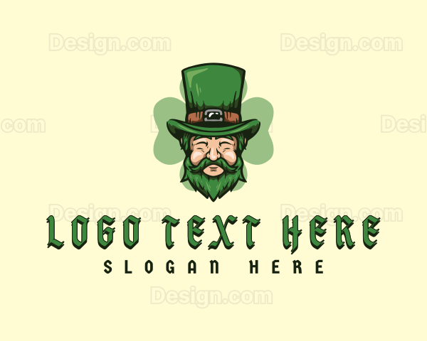 Leprechaun Celtic Beard Logo