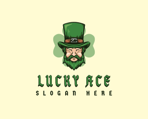 Leprechaun Celtic Beard logo design