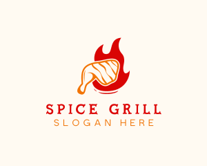 Roast Chicken Barbecue logo design