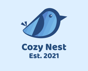 Blue Baby Bird logo design