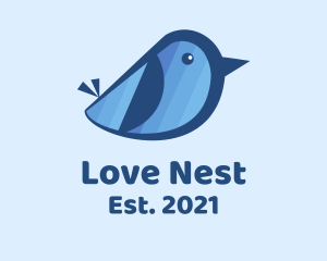 Blue Baby Bird logo design