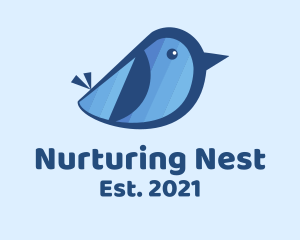 Blue Baby Bird logo design