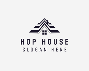 Residential House Roofing logo design