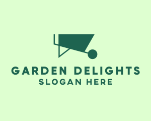 Green Wheelbarrow Gardening logo design