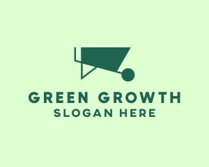 Green Wheelbarrow Gardening logo design