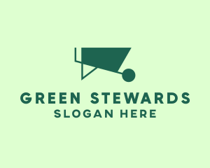 Green Wheelbarrow Gardening logo design