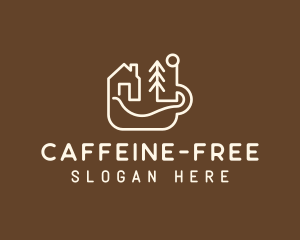 Camping Cabin Cafe Mug logo design