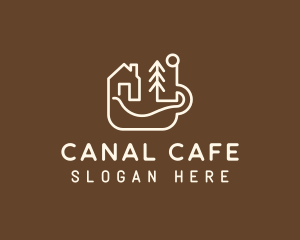 Camping Cabin Cafe Mug logo design