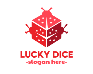 Red Ladybug Dice logo design