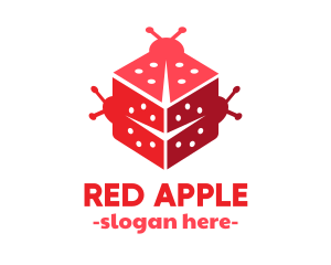 Red Ladybug Dice logo design