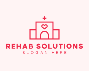 Red Heart Hospital logo design