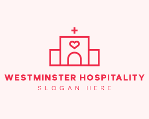 Red Heart Hospital logo design