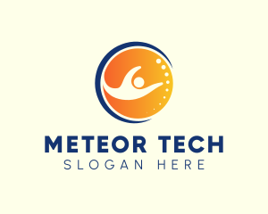 Human Globe Tech logo design