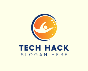 Human Globe Tech logo design