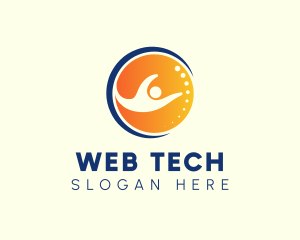 Human Globe Tech logo design