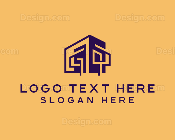 Purple Modern Home Logo