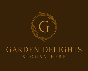 Classic Gold Wreath logo design