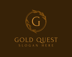 Classic Gold Wreath logo design