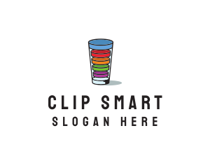 Glass Drink Vitamins logo design