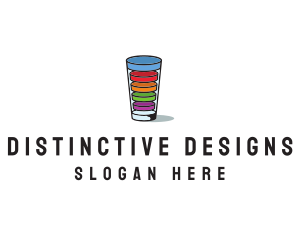 Glass Drink Vitamins logo design