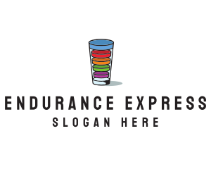 Glass Drink Vitamins logo design