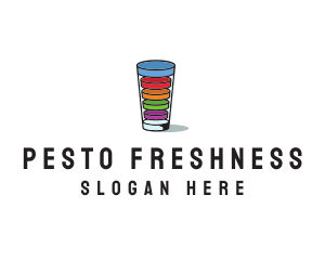 Glass Drink Vitamins logo design