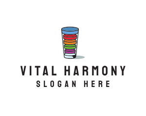 Glass Drink Vitamins logo design