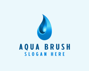 3D Water Droplet logo design