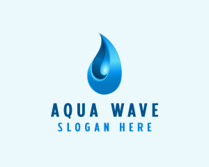 3D Water Droplet logo design