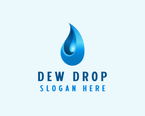 3D Water Droplet logo design