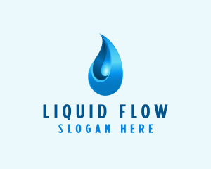 3D Water Droplet logo design