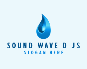 3D Water Droplet logo design