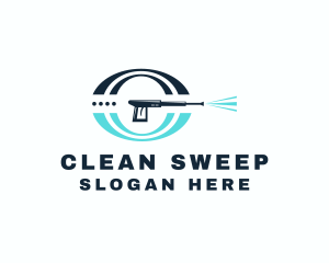 Pressure Washer Cleaning logo design