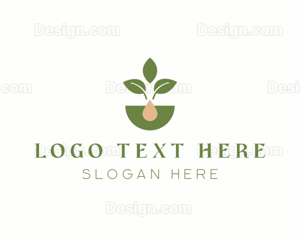 Organic Plant Crop Gardening Logo