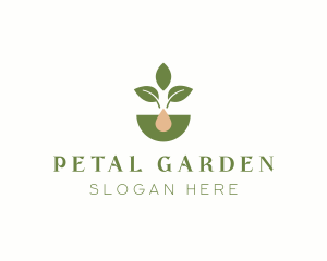 Organic Plant Crop Gardening logo design