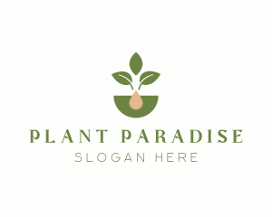 Organic Plant Crop Gardening logo design